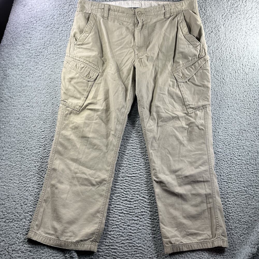 The North Face Cargo Pants Mens 40x30 Tan Khaki Cotton Utility Hiking A5 T363